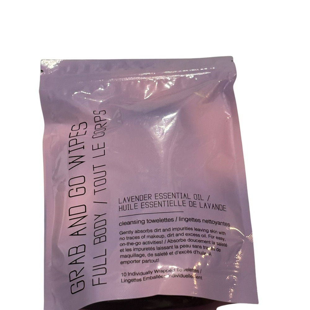 Jean Pierre Grab and Go Wipes Full Body Lavender Essential Oil 10 Towelettes